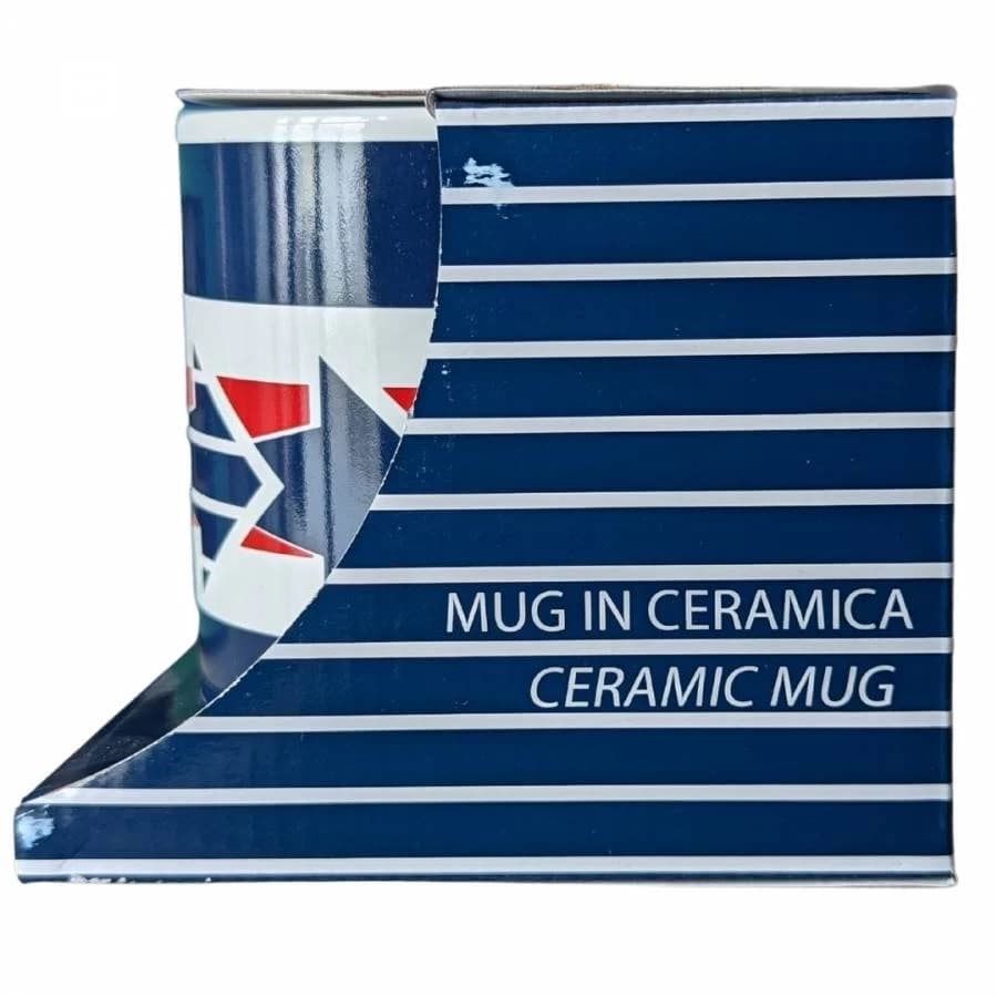 ماگ وسپا ایتالیا – سرامیکی اورجینال Vespa Servzio Mug blue arrow — تصویر ۴