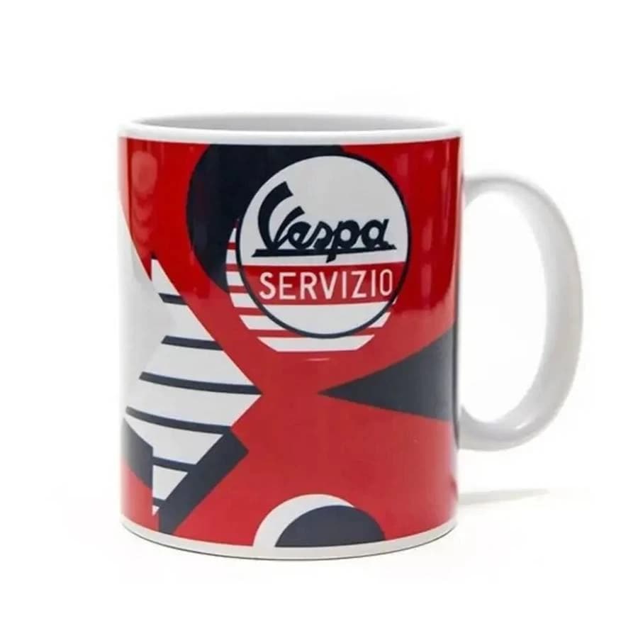 ماگ وسپا ایتالیا – سرامیکی اورجینال Vespa Servzio Mug Red arrow