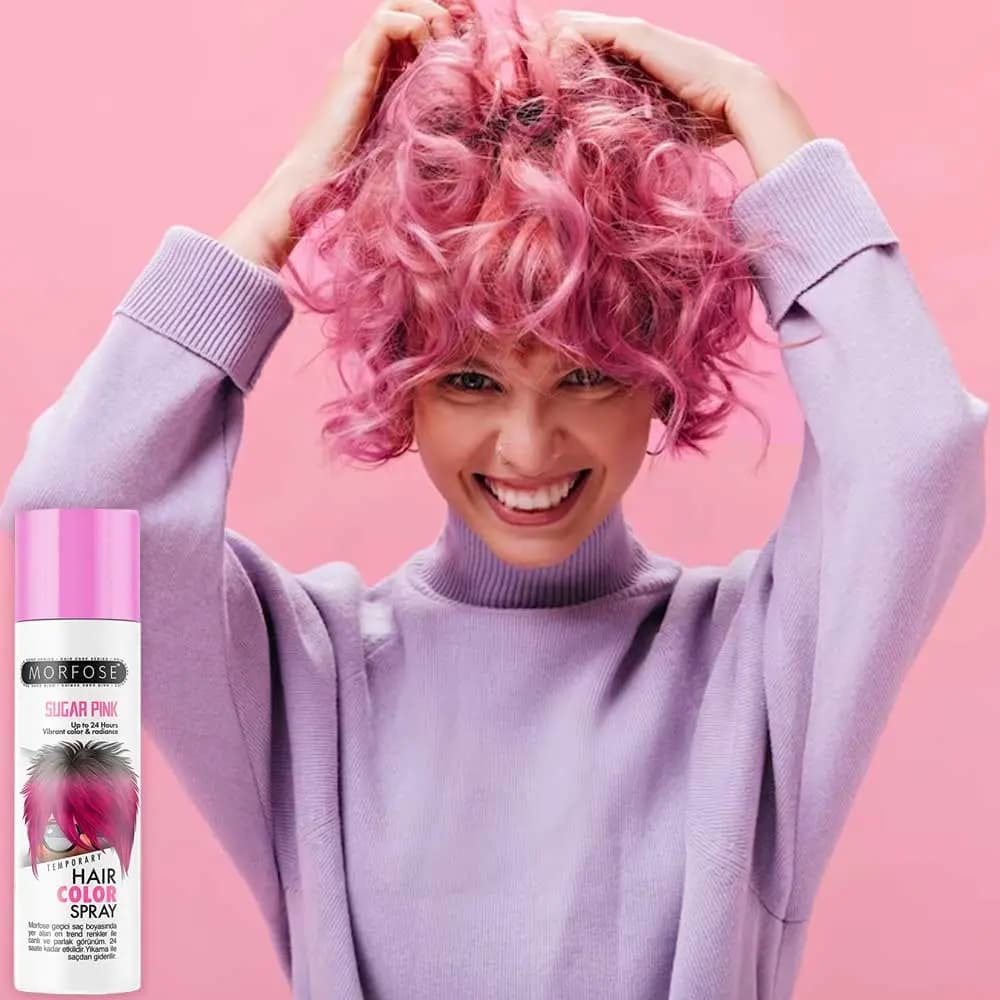 اسپری رنگ مو صورتی Sugar Pink مورفوس 150ml — تصویر ۲