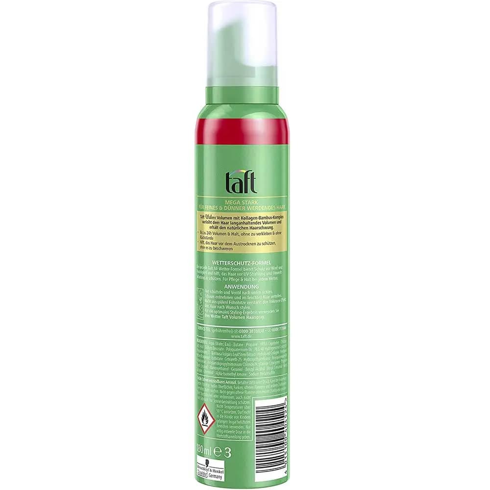 موس حالت دهنده و حجم دهنده مو Mega Stark 5 تافت 180ml — تصویر ۲