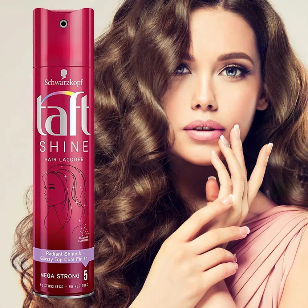 اسپری حالت دهنده و براق کننده قوی مو Shine Mega Strong 5 تافت — تصویر ۲