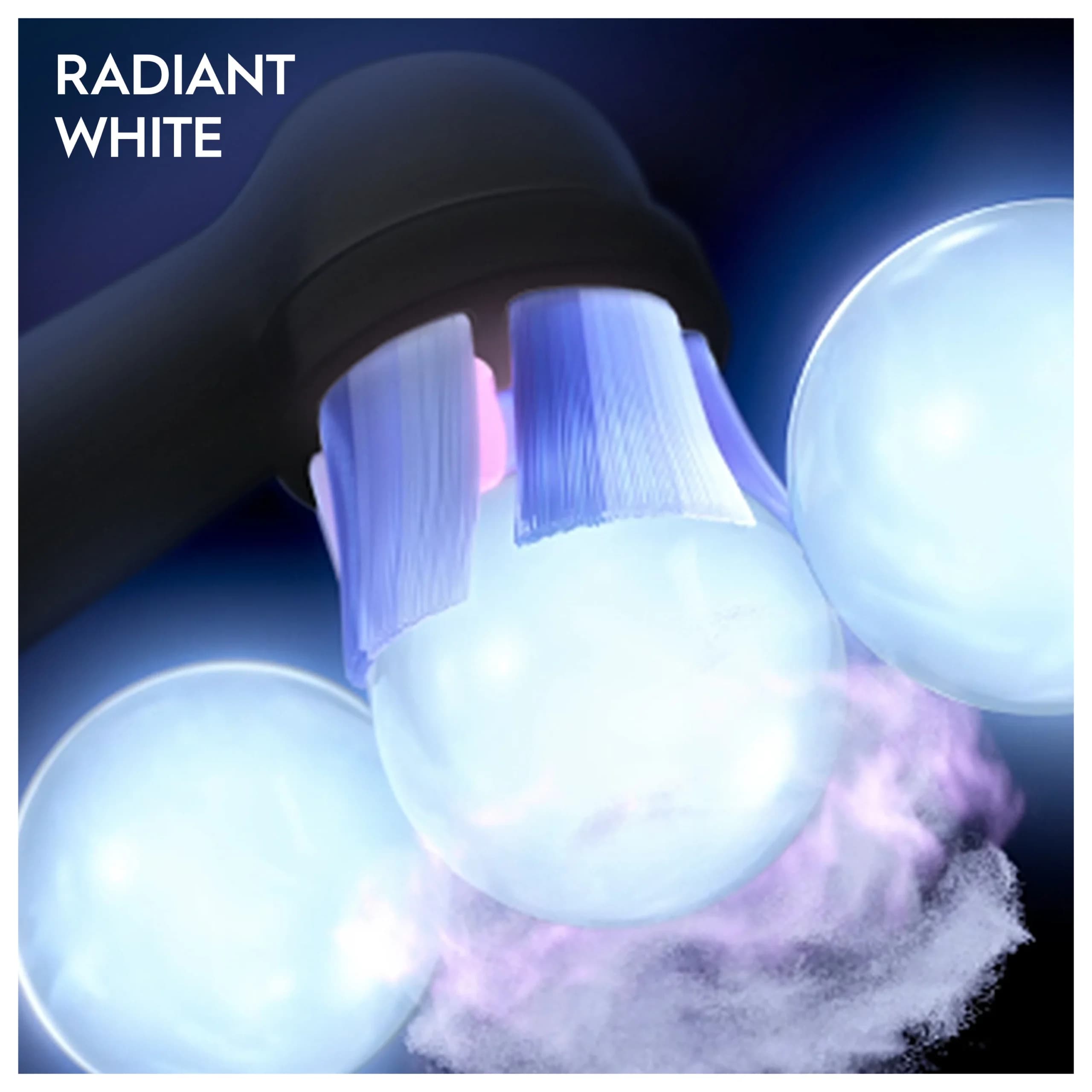 سری یدک مسواک برقی اورال بی Oral-B iO Radiant Whiteکمک به حذف لکه‌های سطحی دندان رنگ مشکی بسته 2 عددی — تصویر ۳