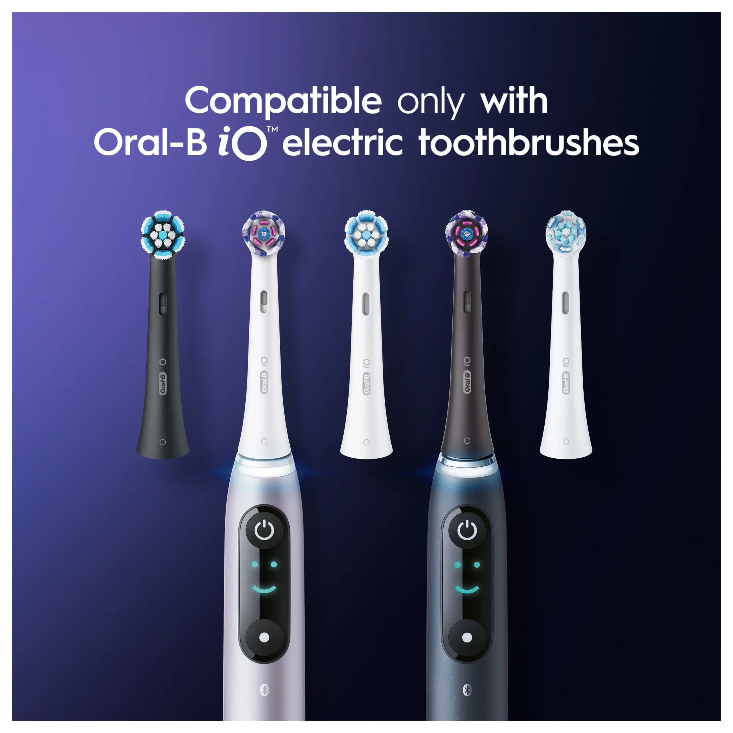 سری یدک مسواک برقی اورال بی Oral-B iO Radiant Whiteکمک به حذف لکه‌های سطحی دندان رنگ مشکی بسته 2 عددی — تصویر ۵