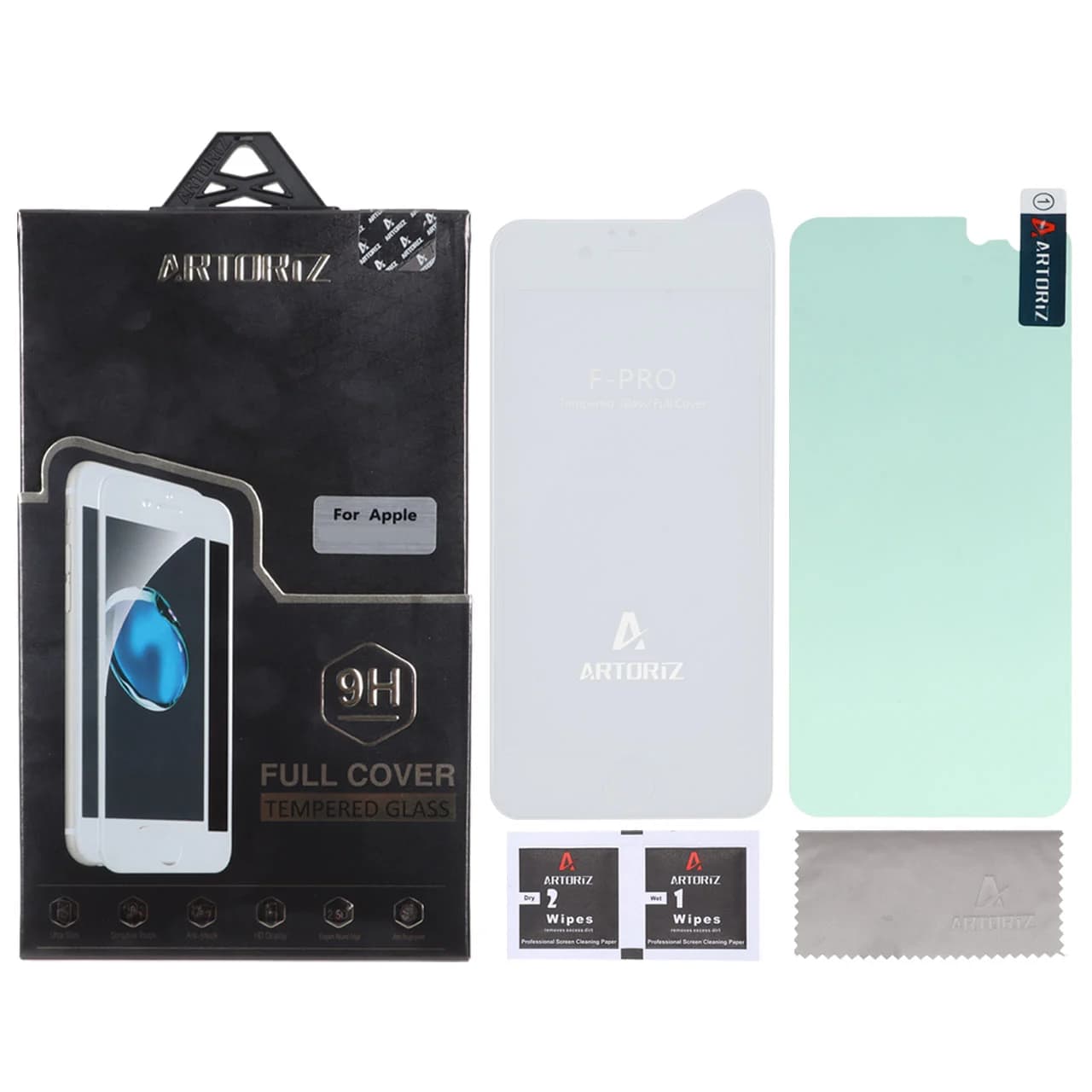 محافظ صفحه نمایش شیشه ای اورجینال Artoriz با برچسب محافظ پشت گوشی Apple iPhone 6 / iPhone 6s — تصویر ۲