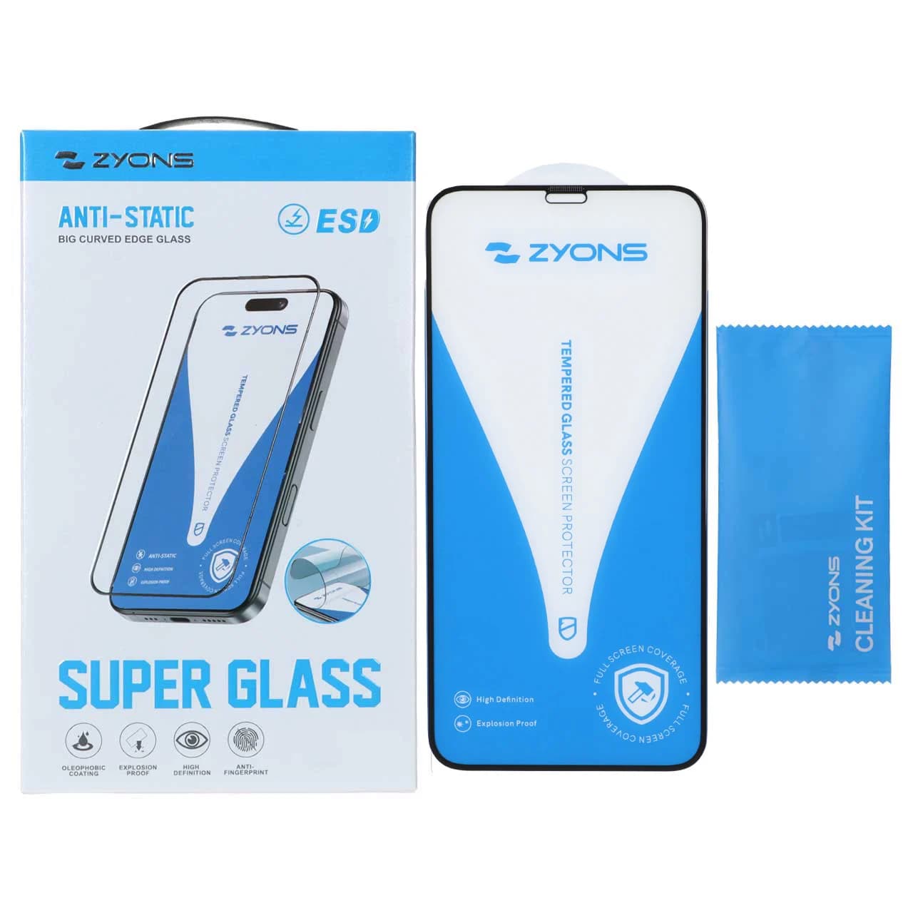 محافظ صفحه نمایش شیشه ای Full Cover ESD Anti Static — تصویر ۷