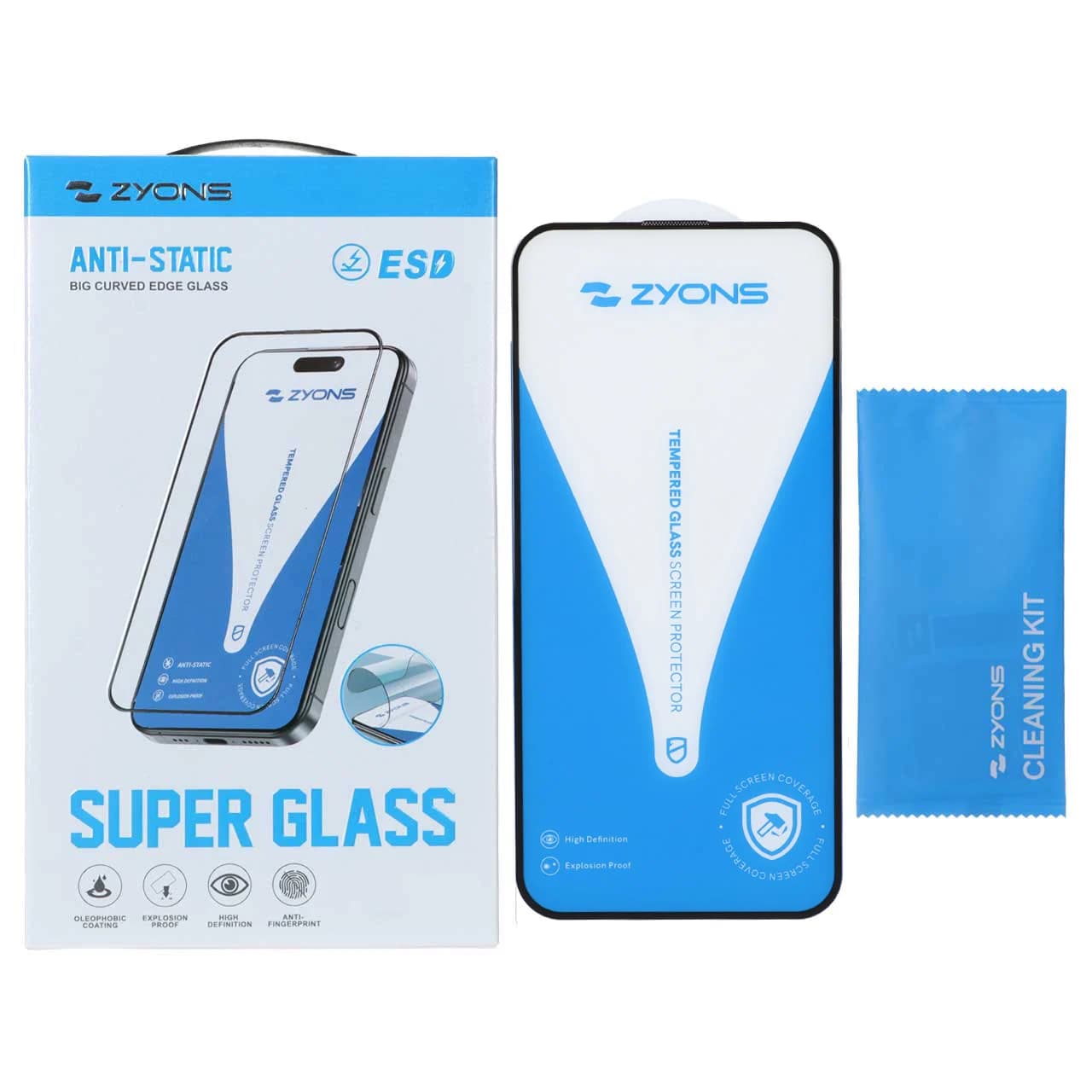 محافظ صفحه نمایش شیشه ای Full Cover ESD Anti Static — تصویر ۲