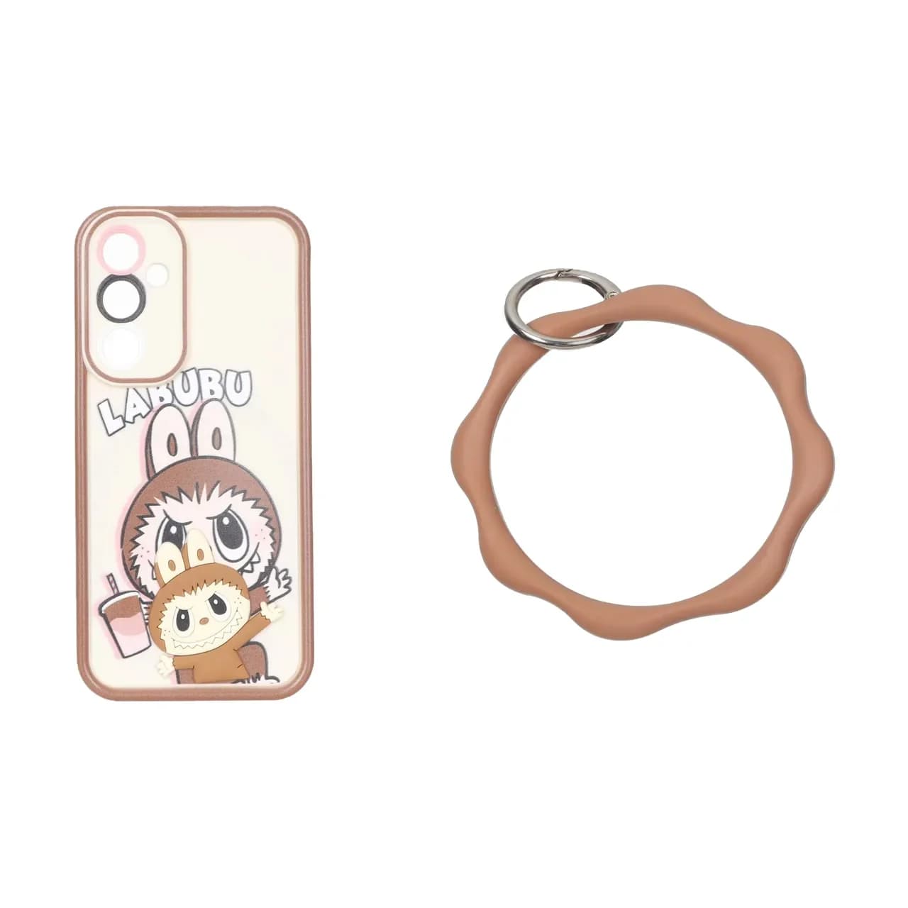قاب Solid Case عروسک برجسته النگویی محافظ لنز رنگی Samsung Galaxy A54