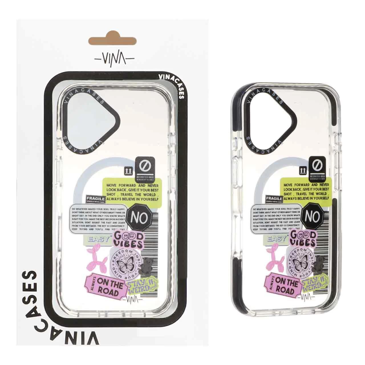 قاب اورجینال Vina شفاف Magsafe طرح دار Apple iPhone 16