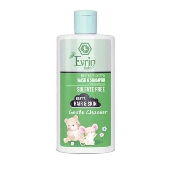 شامپو سر و بدن نوزادان اورین حجم ۲۰۰ میلی لیتر | Evrin Baby Wash And Shampoo 200 ml — تصویر ۲