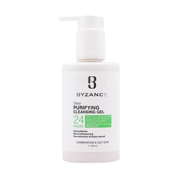 ژل شستشوی صورت پوست چرب بیزانس ۲۰۰ میلی لیتر | Byzance Deep Purifying Cleansing Gel 200 ml