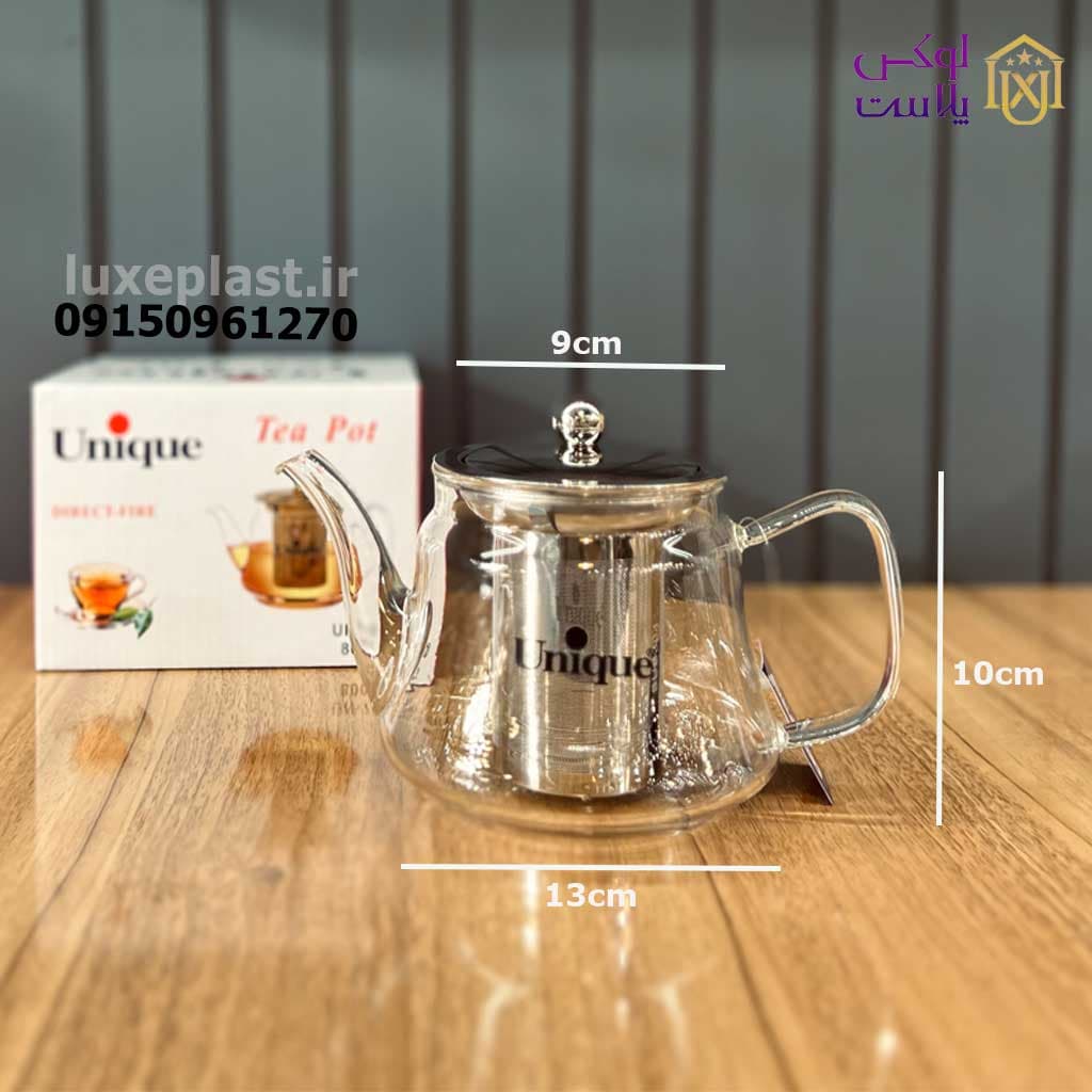 قوری پیرکس 800 میل یونیک مدل درب استیل 7908 — تصویر ۴
