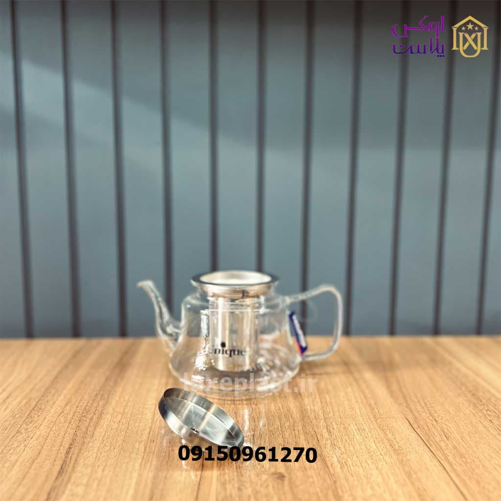 قوری پیرکس 1 لیتری یونیک مدل درب استیل 7925 — تصویر ۲
