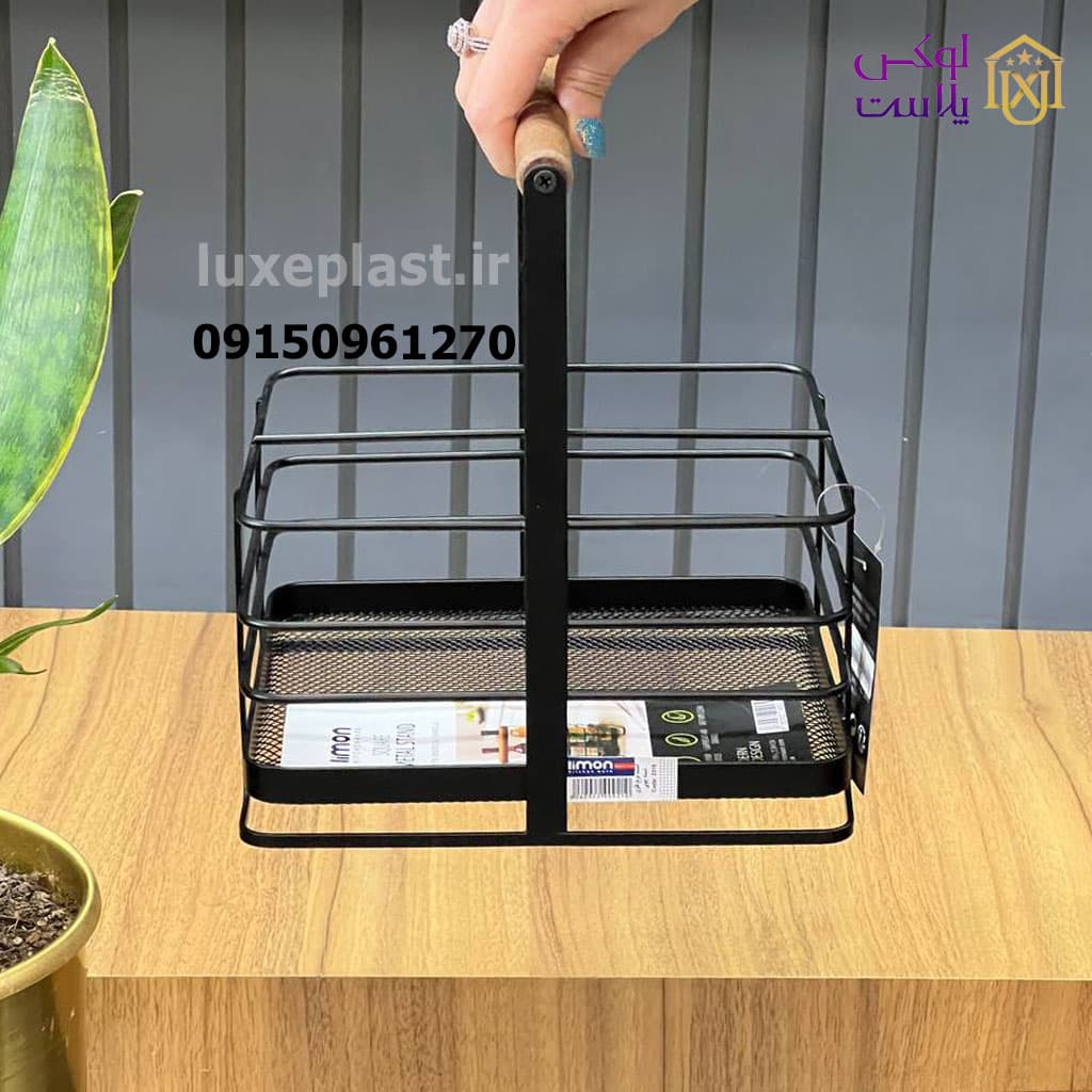 استند مربع فلزی دسته چوبی لیمون کد 2319 — تصویر ۲