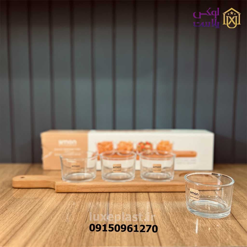 اردو خوری کاسه گرد4عددی پایه چوبی 2223 — تصویر ۴