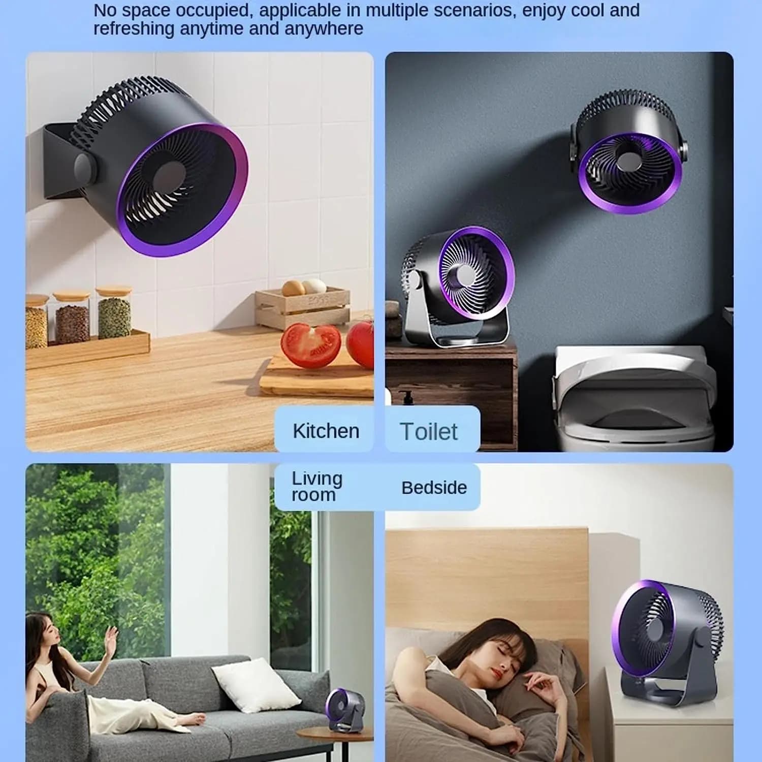 پنکه شارژی شیائومی مدل Xiaomi Zolele Cycline Fan M55 — تصویر ۸
