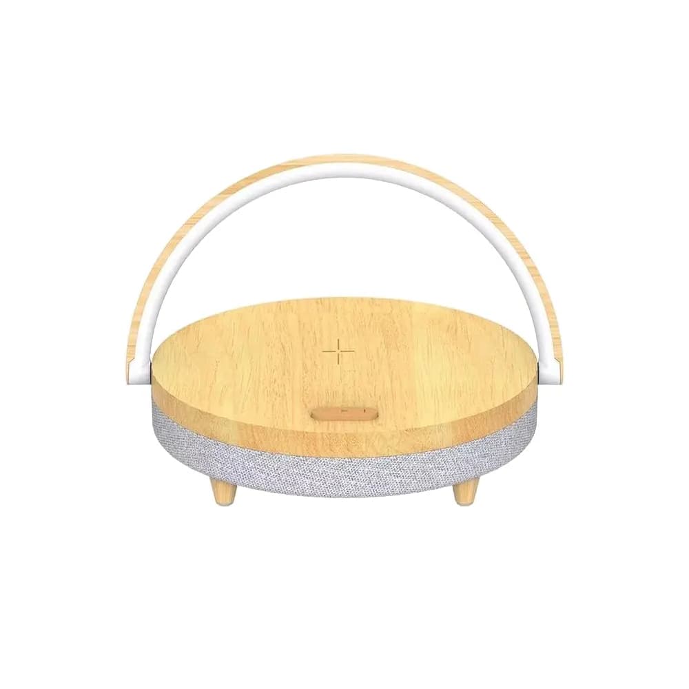 شارژر وایرلس و اسپیکر بلوتوثی ایزوالو مدل EZVALO 4-in-1 Music Bedside Lamp with Wireless Charger LYYD01
