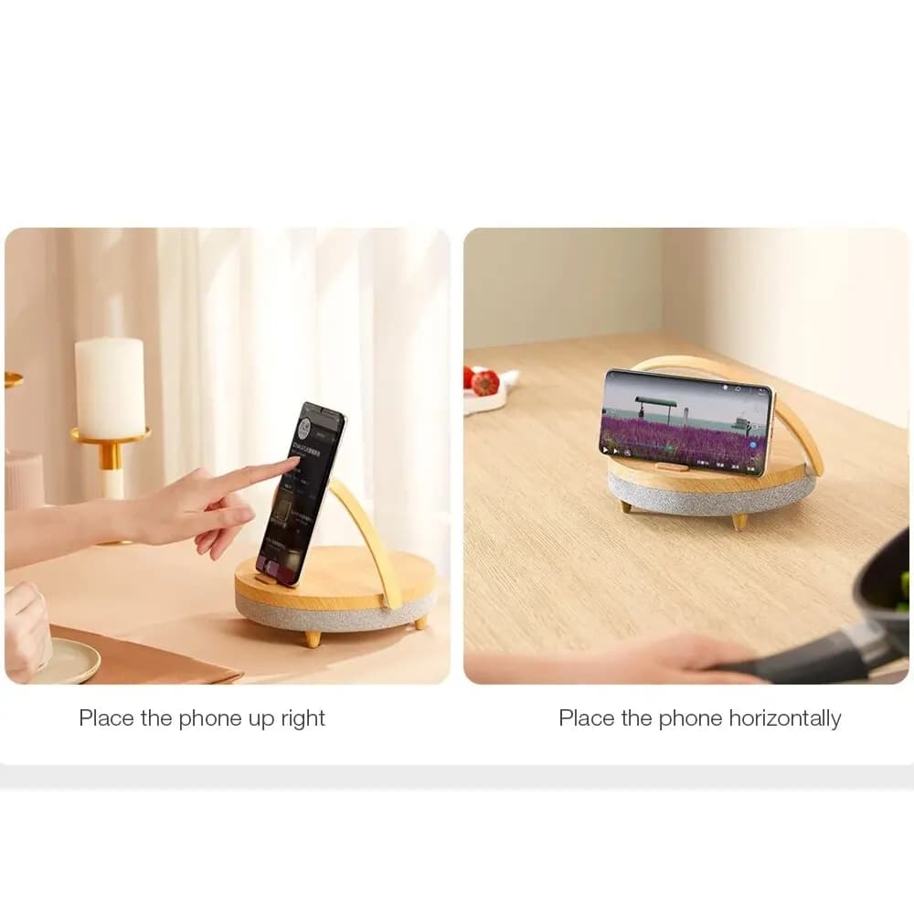 شارژر وایرلس و اسپیکر بلوتوثی ایزوالو مدل EZVALO 4-in-1 Music Bedside Lamp with Wireless Charger LYYD01 — تصویر ۸