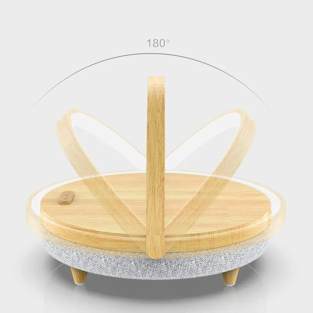 شارژر وایرلس و اسپیکر بلوتوثی ایزوالو مدل EZVALO 4-in-1 Music Bedside Lamp with Wireless Charger LYYD01 — تصویر ۵