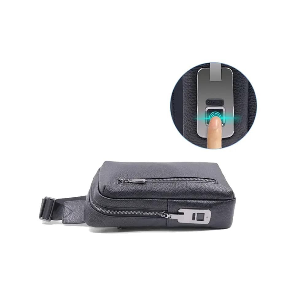 کیف دستی چرمی هوشمند با سنسور اثر انگشت کمری فیپیلوک مدل Fipilock FL-V2214 — تصویر ۶