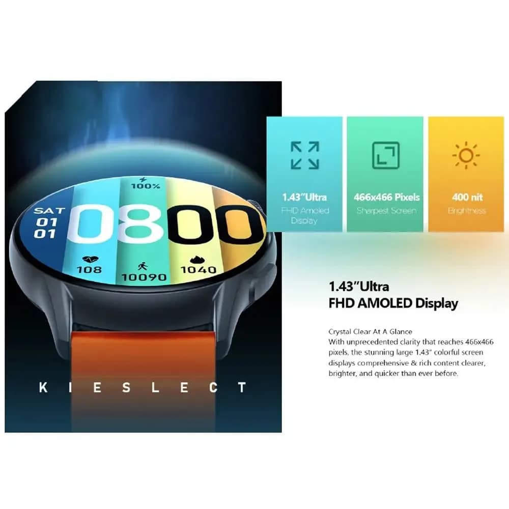 ساعت هوشمند شیائومی مدل Kieslect Calling Watch Kr Pro — تصویر ۳