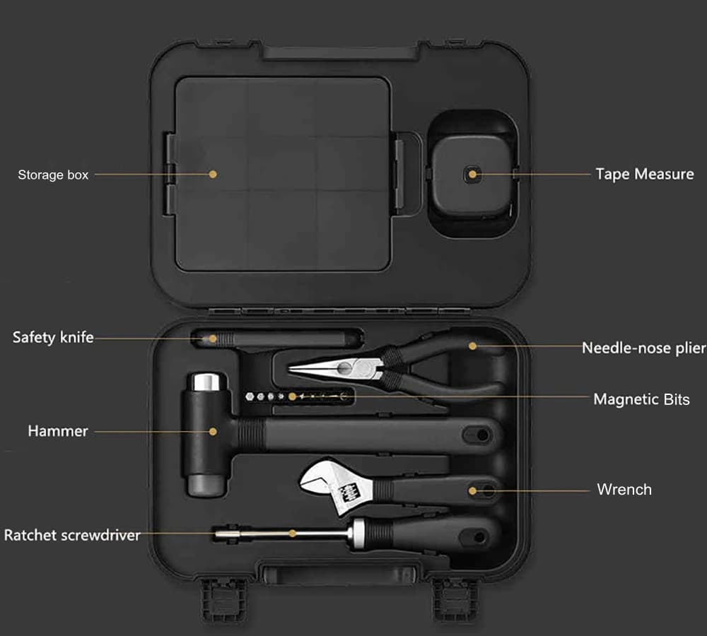 جعبه ابزار 8 عددی شیائومی مدل MIIIW portable home tool kit MWTK01 — تصویر ۳