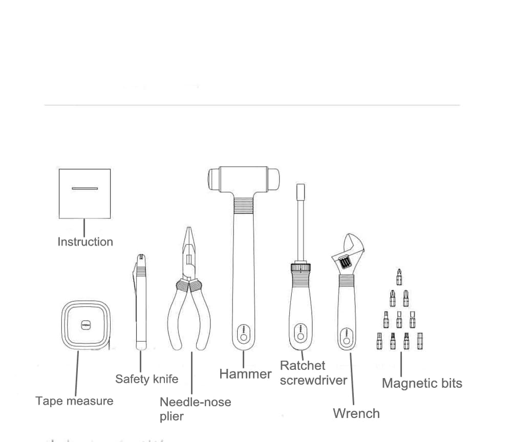 جعبه ابزار 8 عددی شیائومی مدل MIIIW portable home tool kit MWTK01 — تصویر ۶