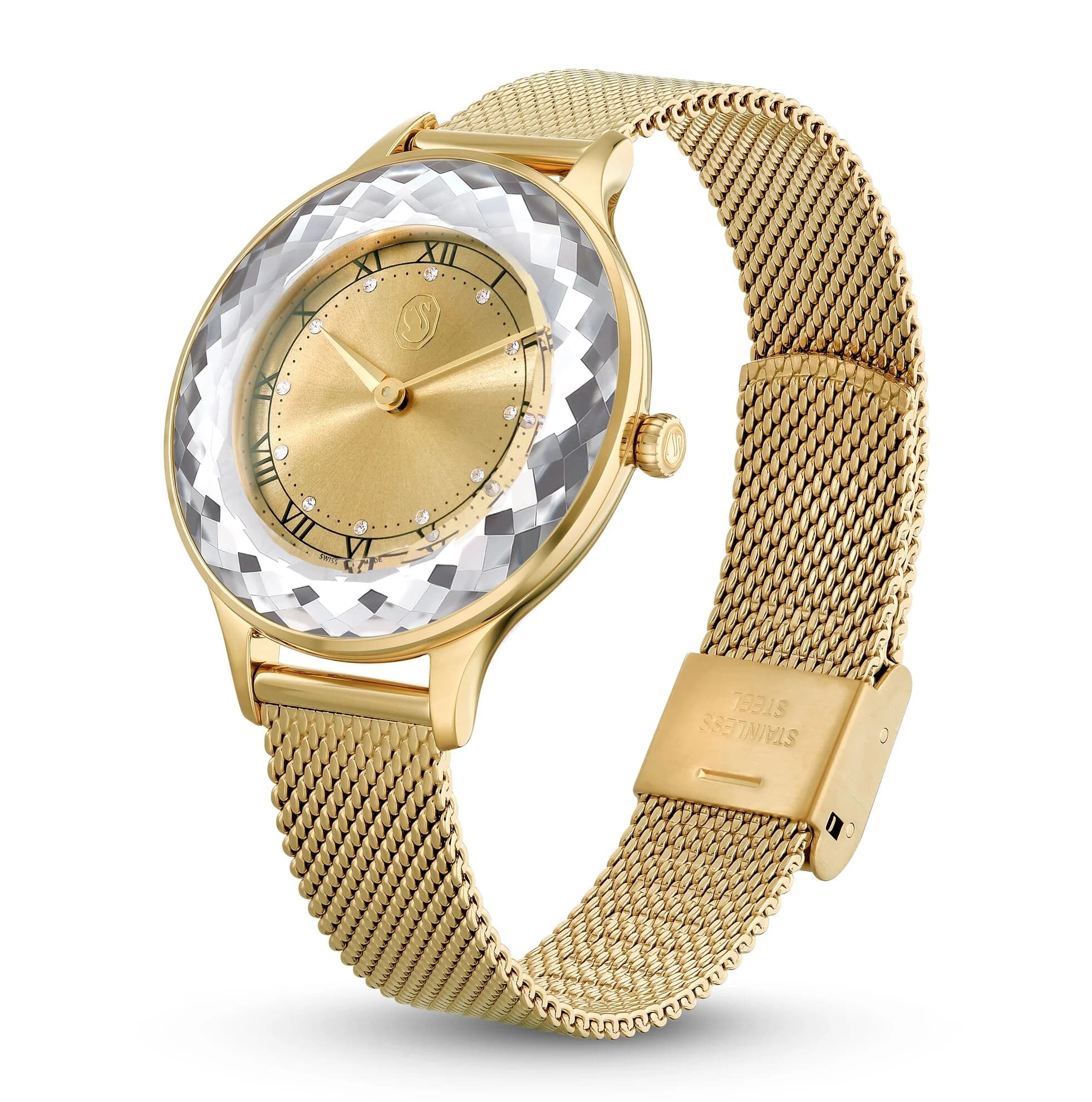 ساعت مچی گلد طلایی سوئیسی سواروسکی اورجینال Swarovski Octea Nova watch 5649993 — تصویر ۶