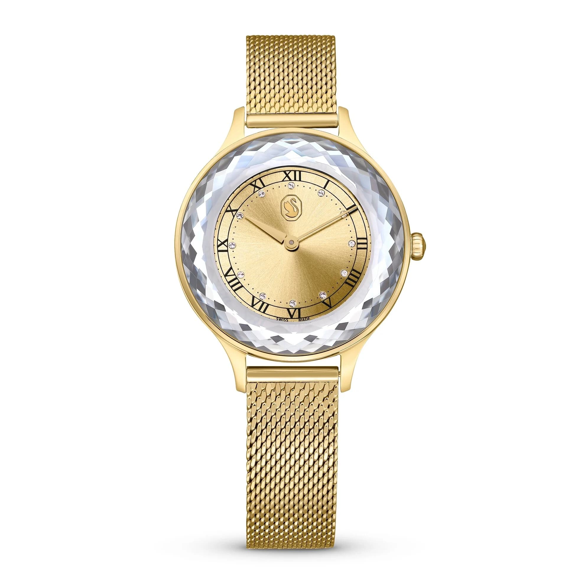 ساعت مچی گلد طلایی سوئیسی سواروسکی اورجینال Swarovski Octea Nova watch 5649993 — تصویر ۳
