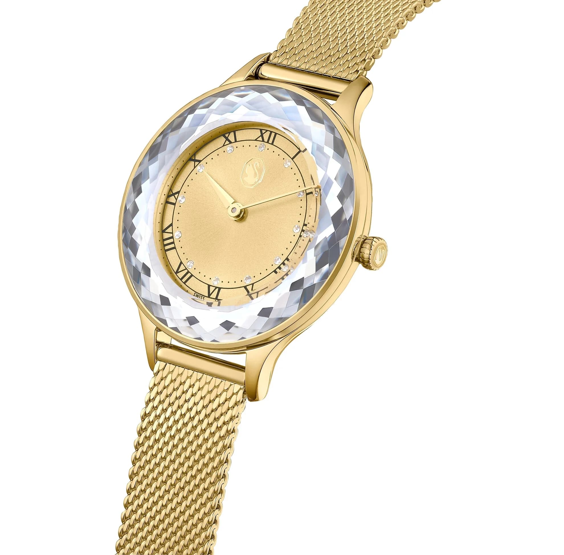 ساعت مچی گلد طلایی سوئیسی سواروسکی اورجینال Swarovski Octea Nova watch 5649993 — تصویر ۷