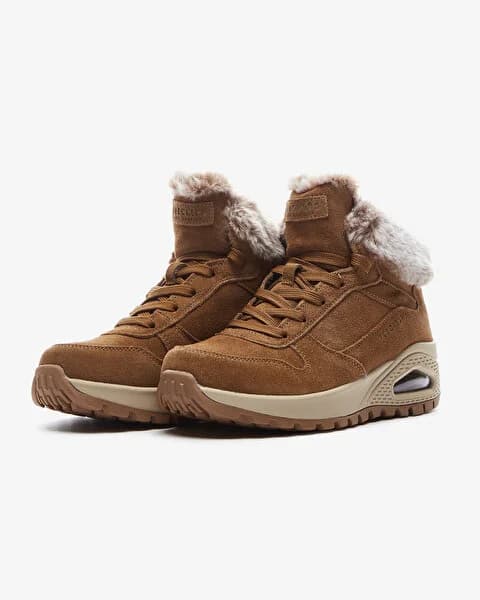 کفش زنانه اسکیچرز اورجینال -قهوه ای Skechers Uno Rugged 167433 CSNT — تصویر ۴