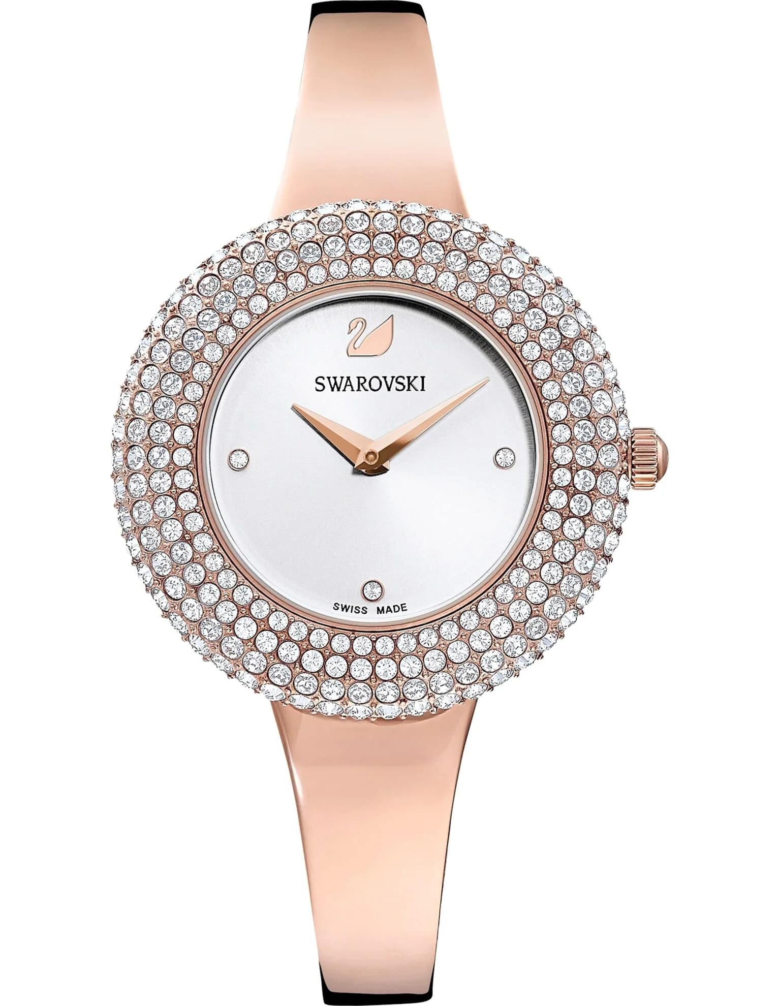 ساعت مچی رز گلد سوئیسی سواروسکی اورجینال Swarovski Crystal Rose watch 5484073 — تصویر ۳