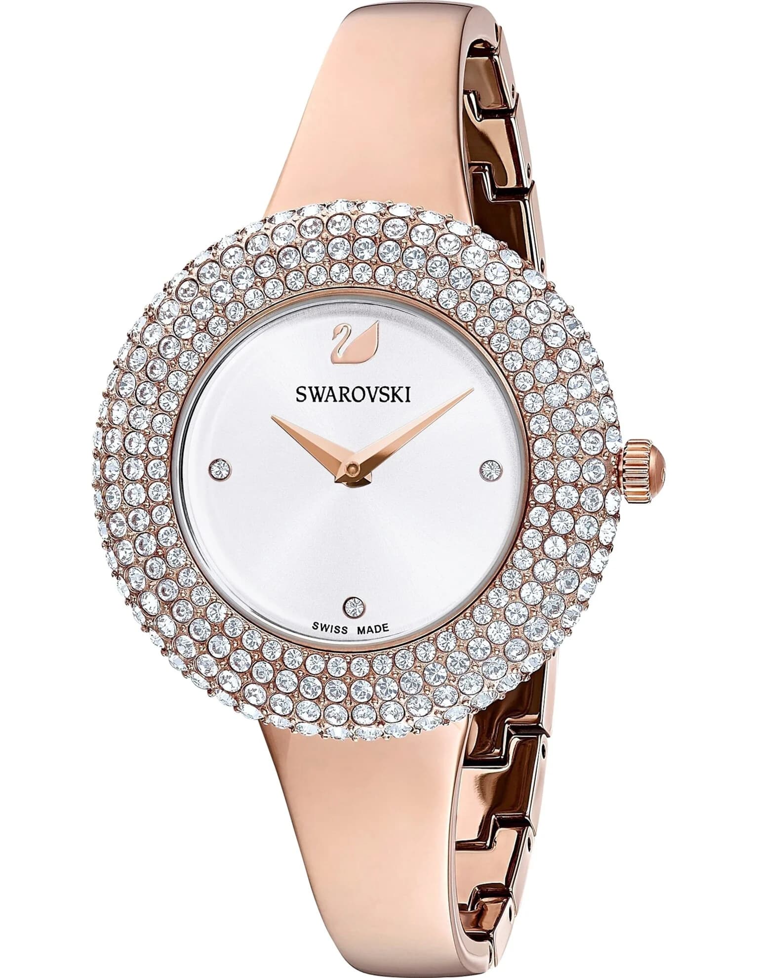ساعت مچی رز گلد سوئیسی سواروسکی اورجینال Swarovski Crystal Rose watch 5484073 — تصویر ۵