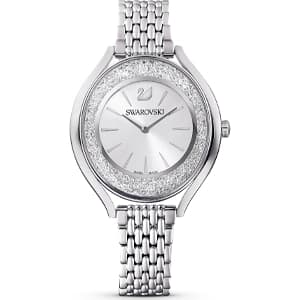 ساعت مچی نقره ای سوئیسی سواروسکی اورجینال Swarovski Crystalline Aura watch 5519462