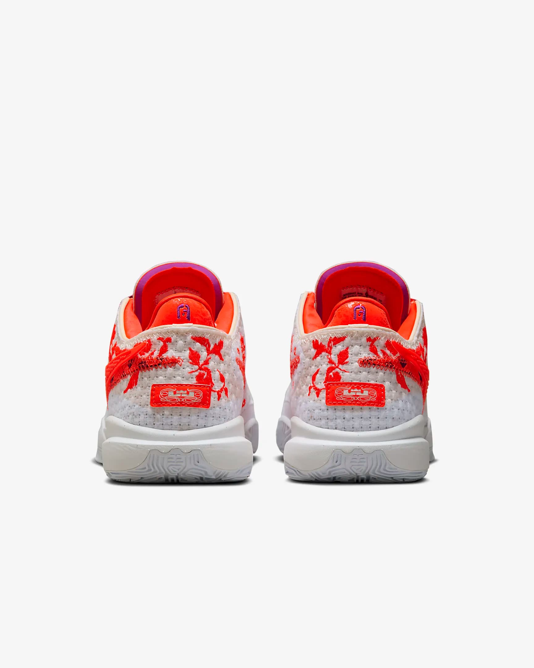 کفش مردانه نایک اورجینال- سفید و نارنجی NikeLeBron XX Premium — تصویر ۷