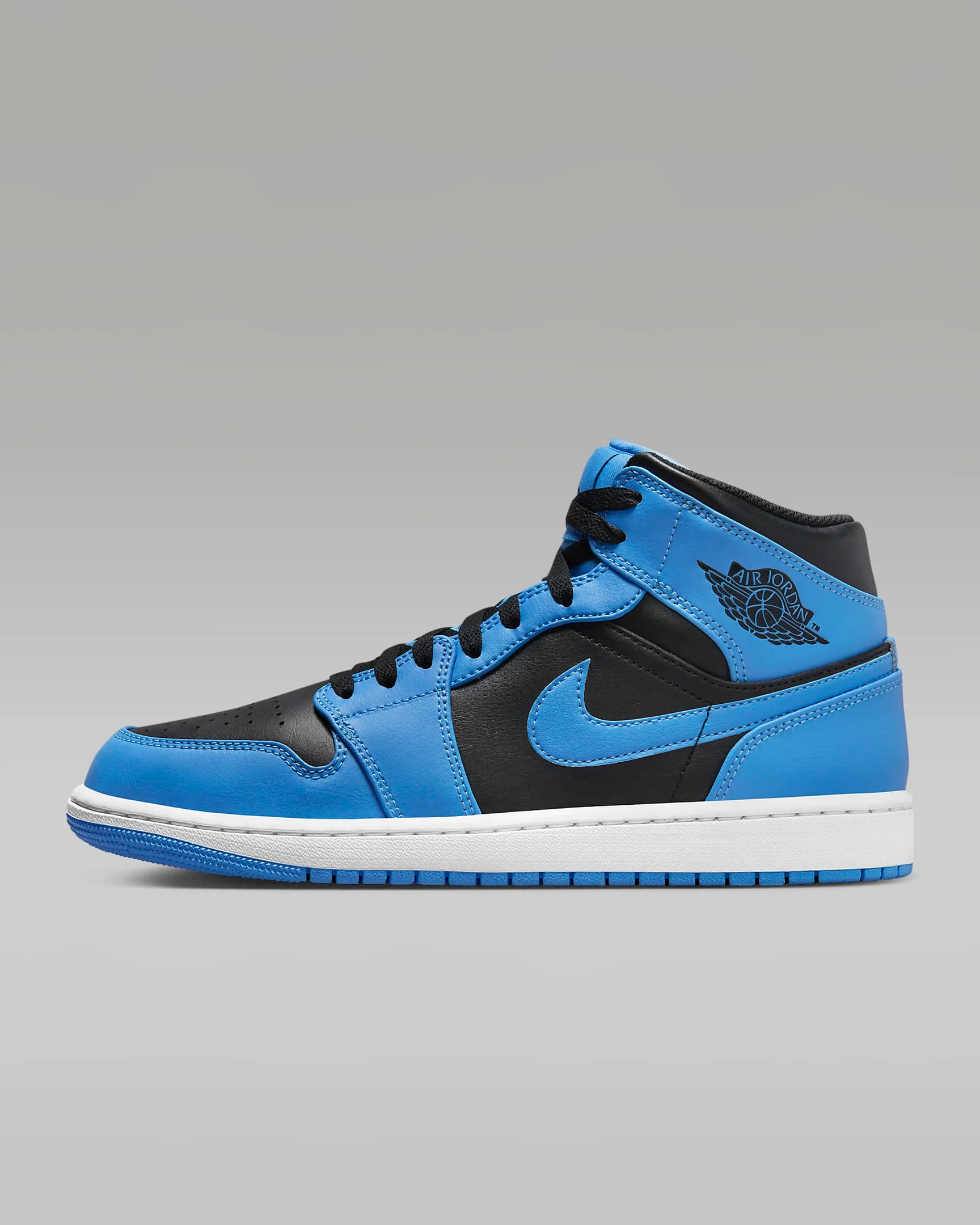 کفش مردانه نایک اورجینال- مشکی و آبیNike Air Jordan 1 Mid — تصویر ۲