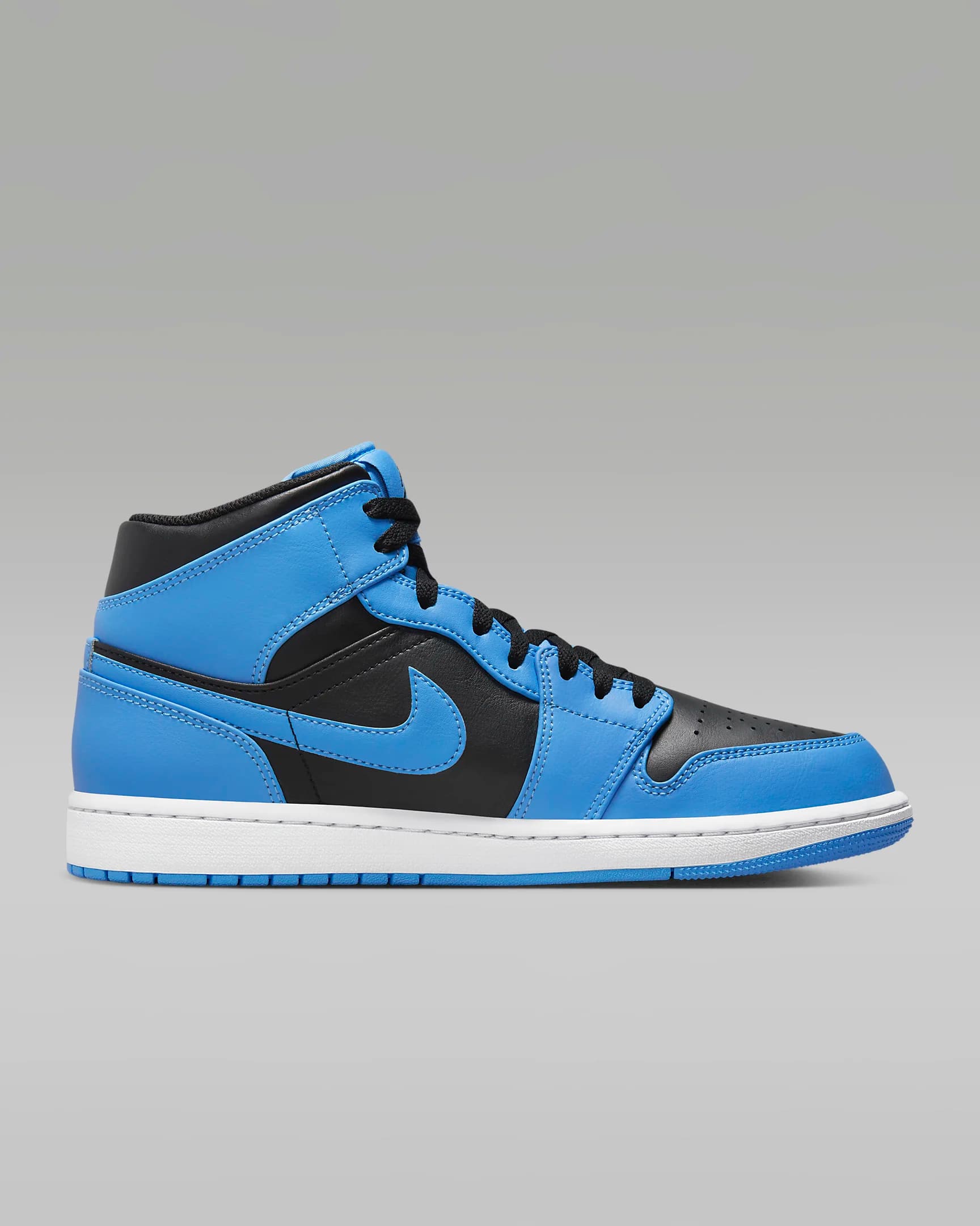 کفش مردانه نایک اورجینال- مشکی و آبیNike Air Jordan 1 Mid — تصویر ۴