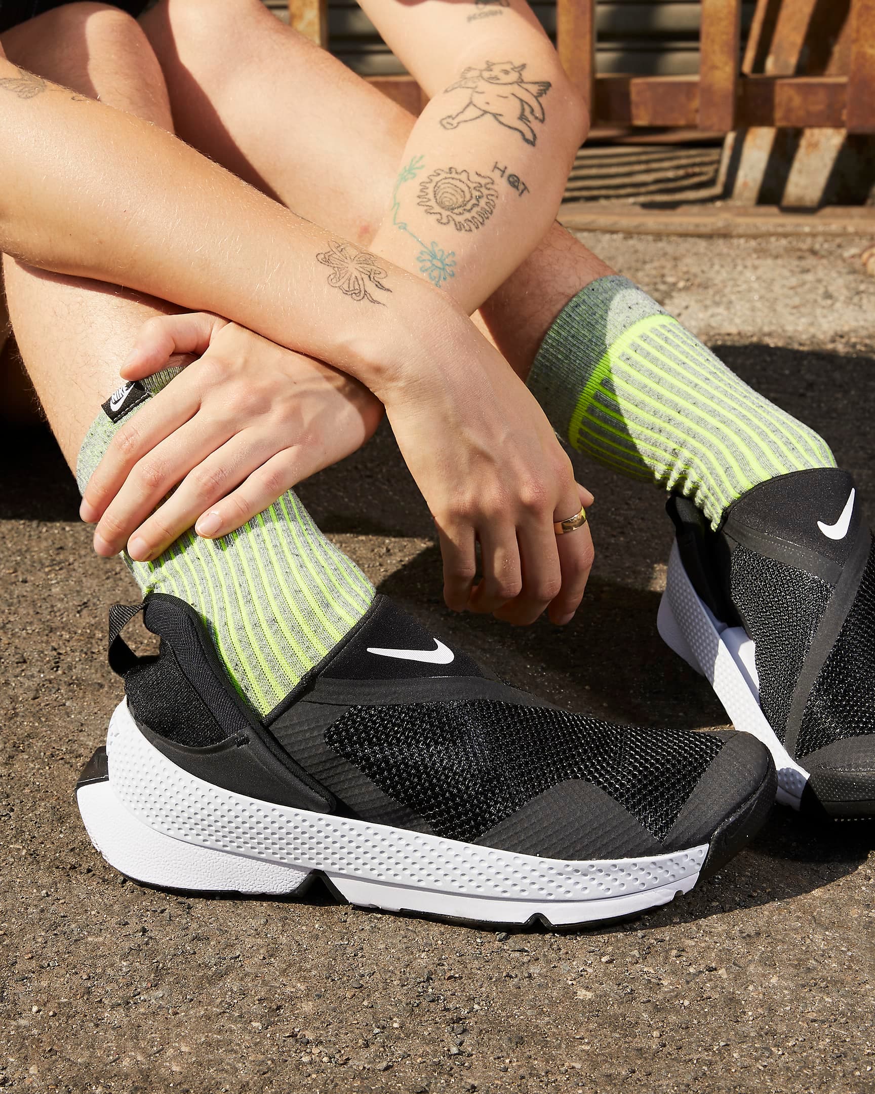 کفش مردانه نایک اورجینال -مشکی Nike Go FlyEase — تصویر ۳