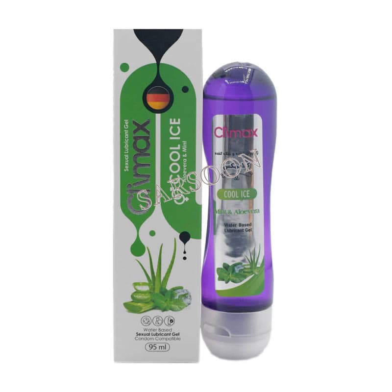 ژل لوبریکانت روان کننده و خنک کننده حاوی آلوئه ورا و نعنا کلايمکس ظرفیت 95 میلی لیتر Climax Aloevera & Mint Sexual Lubricant Gel 95 ml
