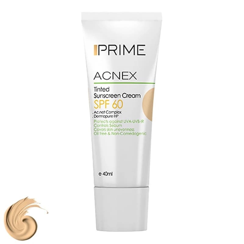 کرم ضد آفتاب رنگی پریم SPF60 مخصوص پوست چرب بژ طبیعی