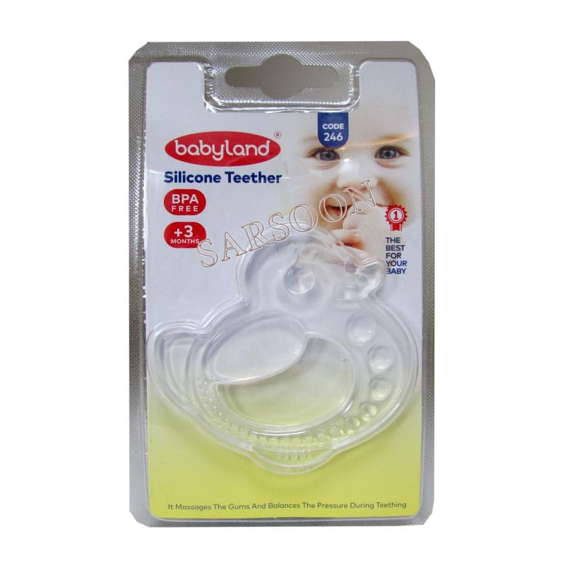 دندان گیر کودک بیبی لند سیلیکونی کد ۲۴۶ Babyland silicone baby teether code
