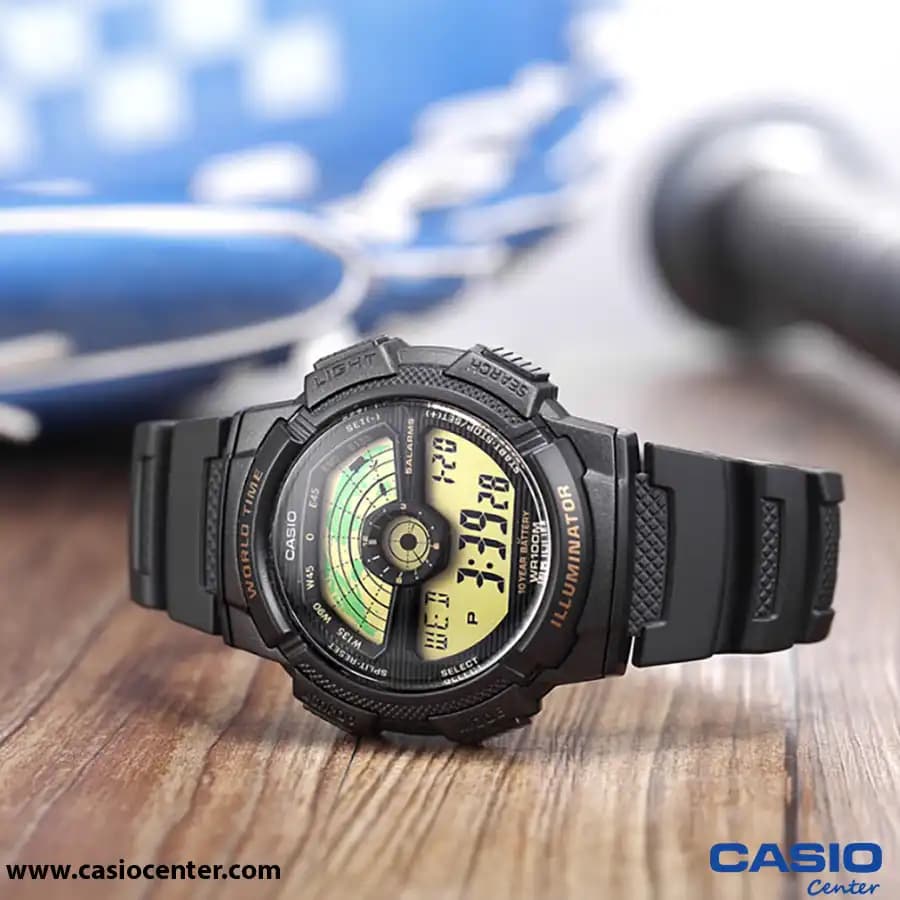 ساعت مچی مردانه کاسیو اصل مدل AE-1100W-1B — تصویر ۵