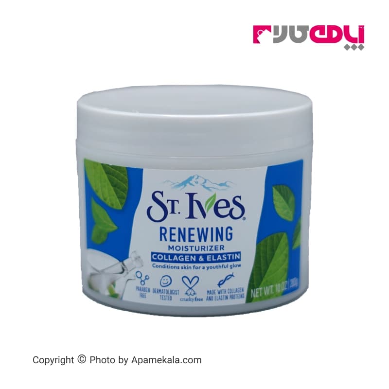 کرم آبرسان ST.Ives مدل Renewing، کلاژن و الاستین کاسه ای حجم ۲۸۳g