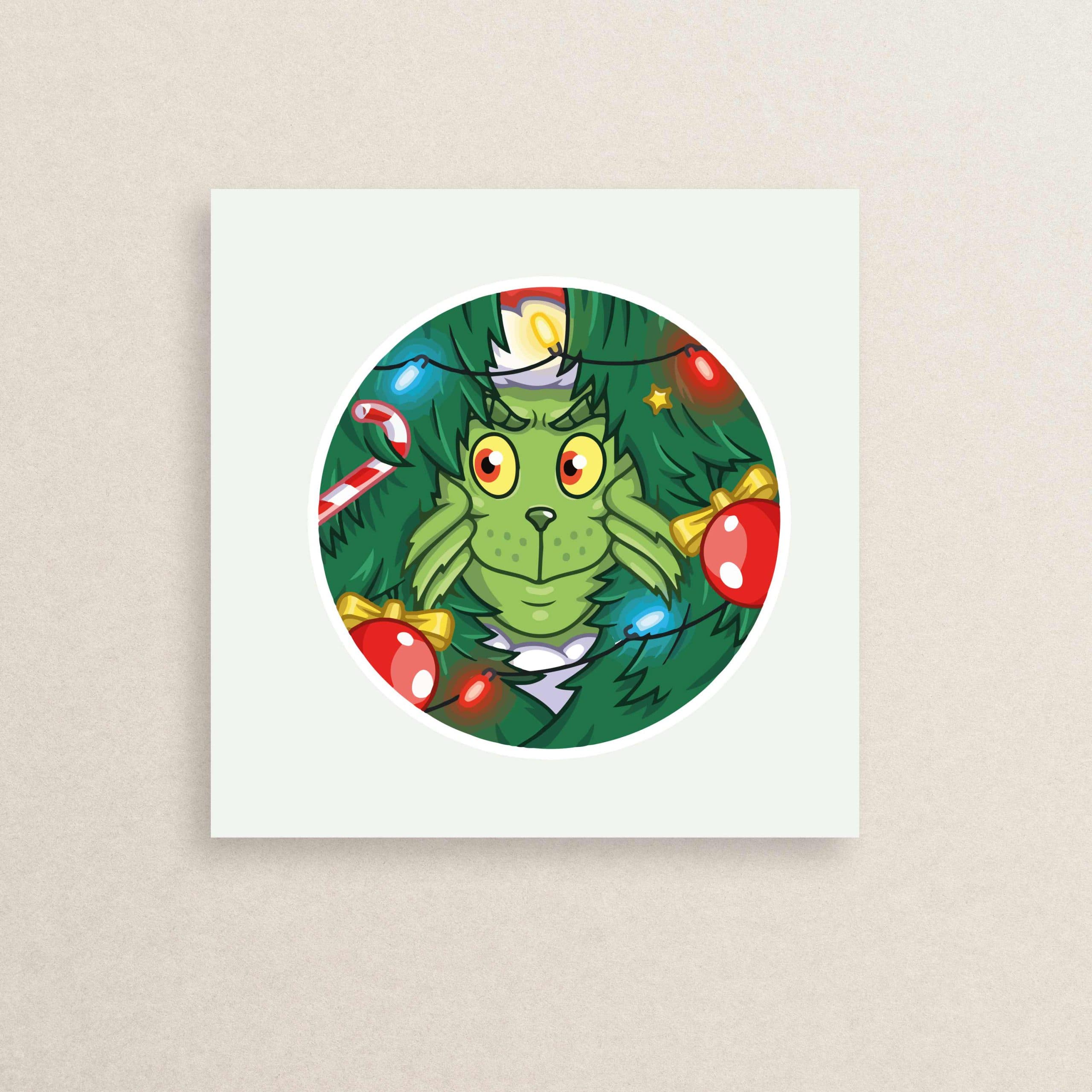 استیکر انیمیشن گرینچ 01 | The Grinch sticker 01