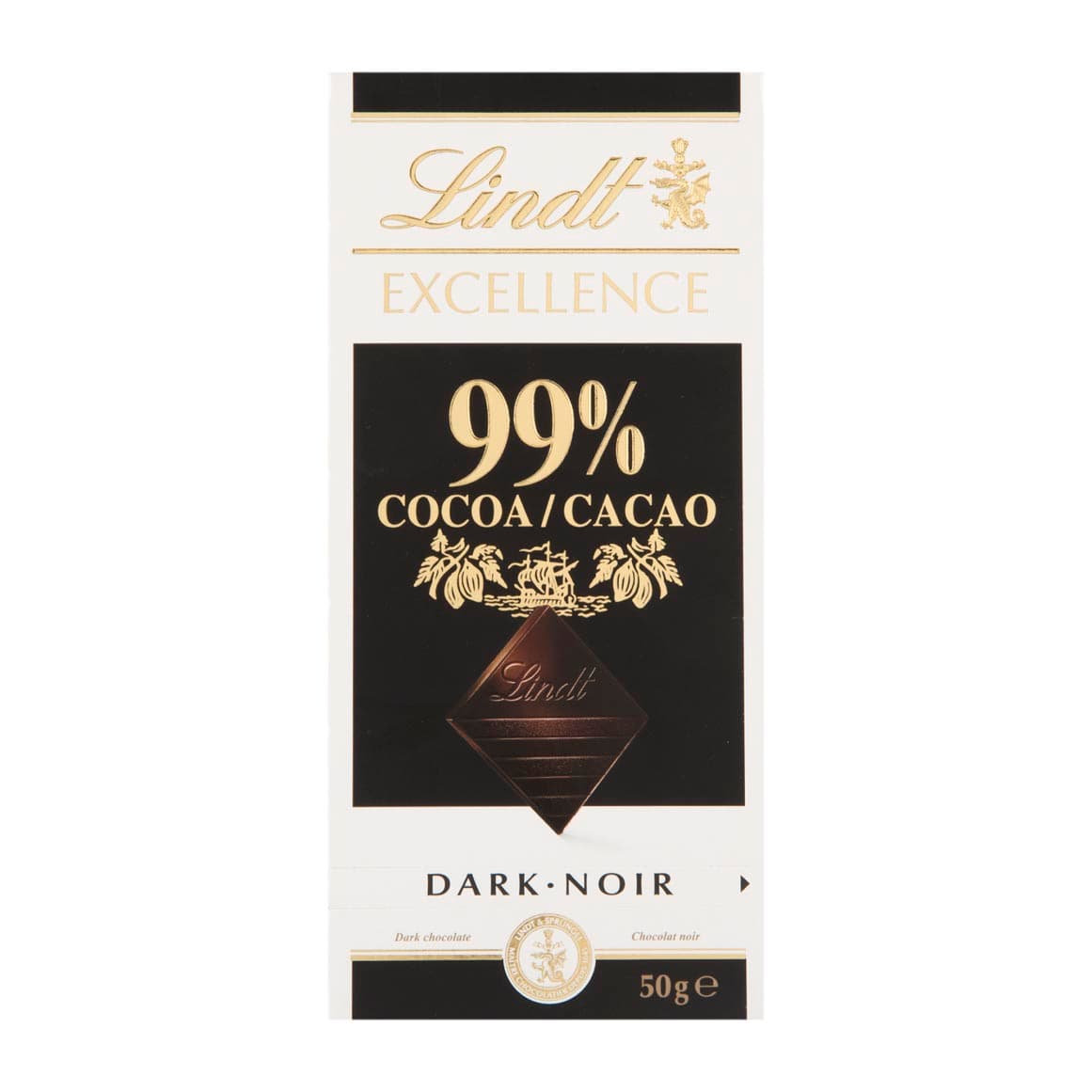 شکلات تخته ای تلخ 99 درصد لینت Lindt