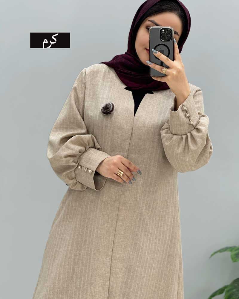 مانتو شانتون حنانه کد 203602 — تصویر ۵
