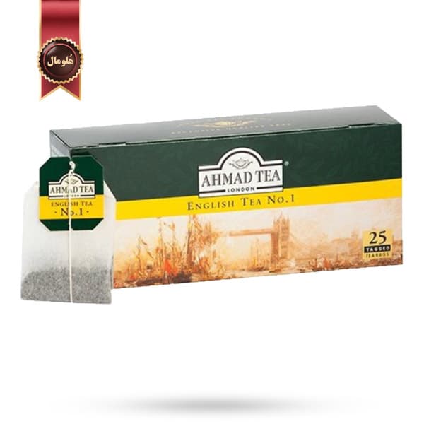چای احمد Ahmad Tea مدل انگلیسی شماره یک English No.1 پک 25 تایی (اورجینال) — تصویر ۲