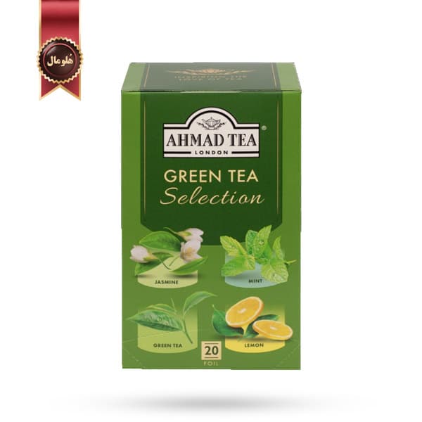چای احمد Ahmad Tea مدل چای سبز چهار طعم Green Tea Selection پک 20 تایی (اورجینال)