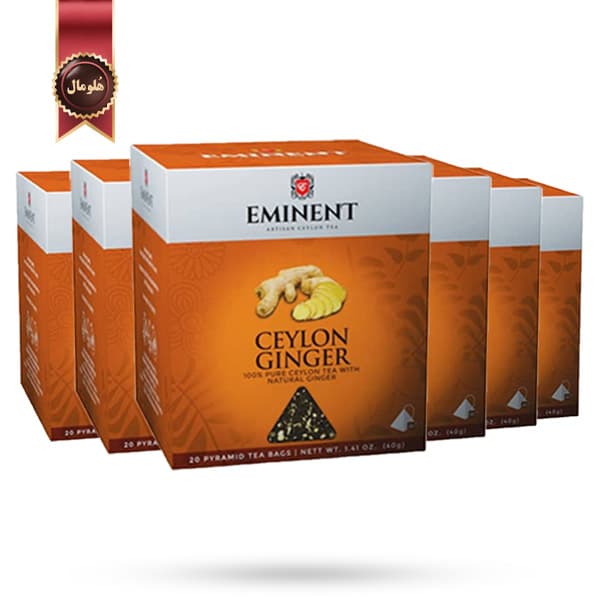 6 بسته چای امیننت eminent مدل سیلان زنجبیل Ceylon Ginger پک 20 تایی (اورجینال)