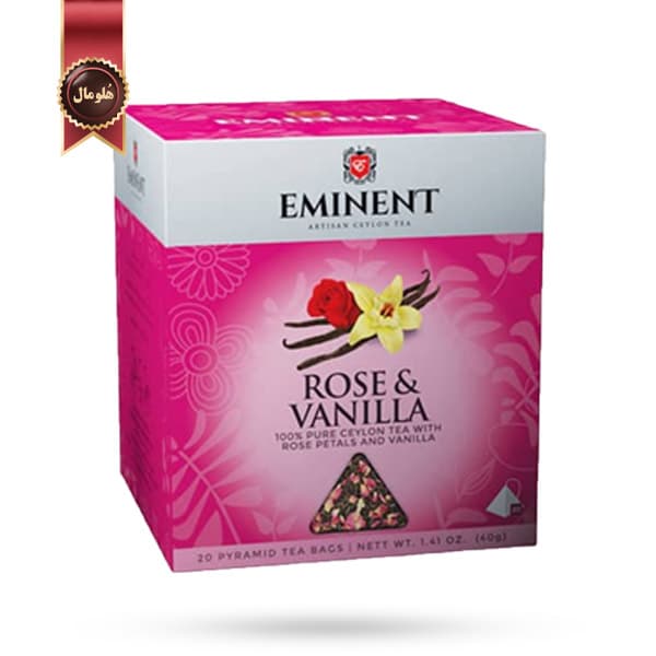 چای امیننت eminent مدل گل سرخ و وانیل Rose & Vanilla پک 20 تایی (اورجینال)