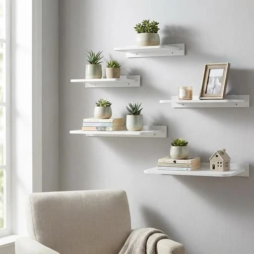 شلف پایه مخفی 30cm مجموعه 5 عددی مبلمان اورلین مدل 959742